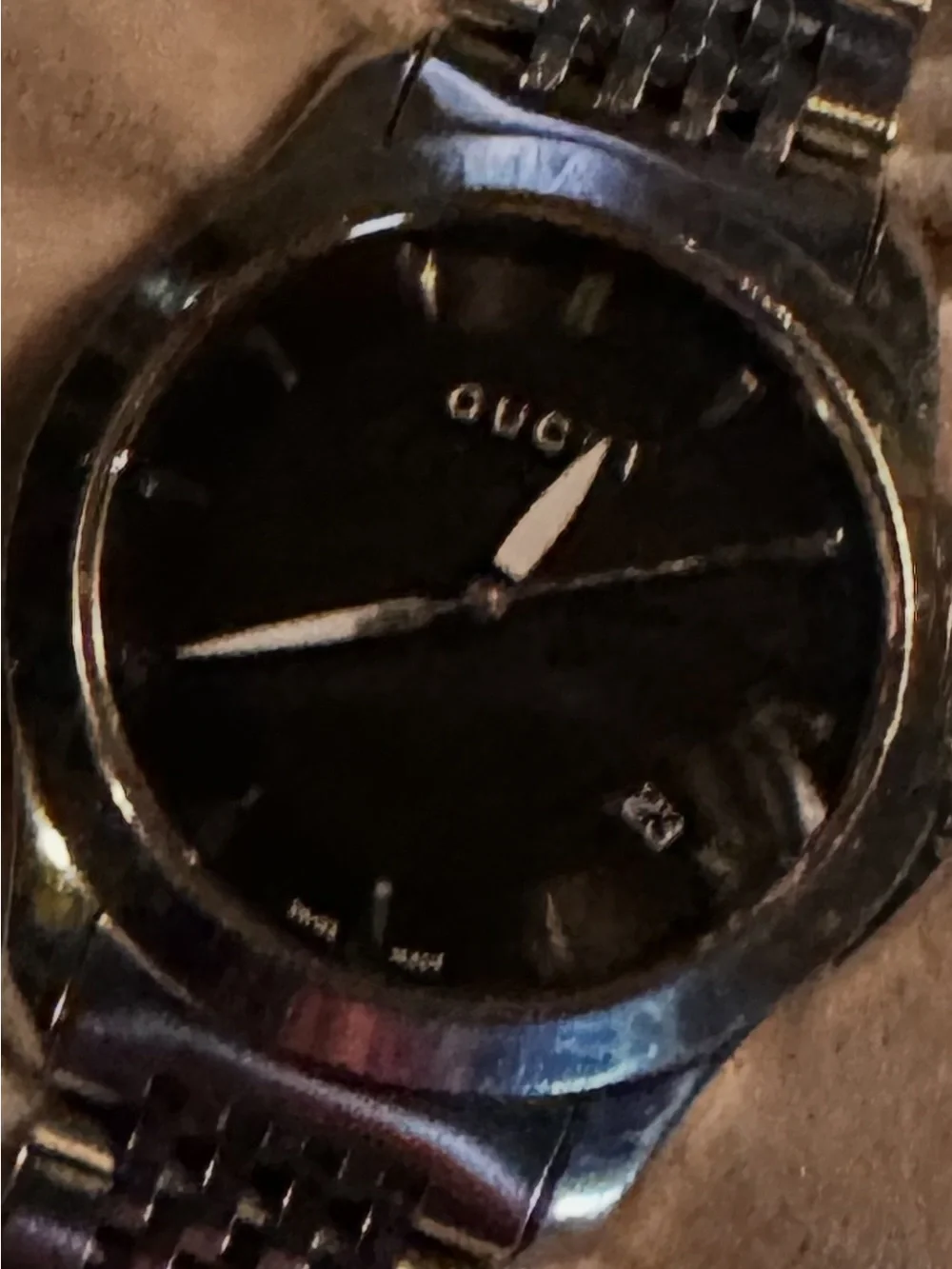 Gucci WOMAN Stainless Steel Black Dial Watch